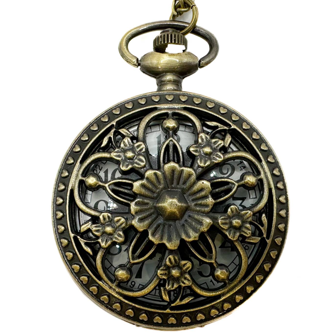 Flower Pocket Watch - Spiral Circle
