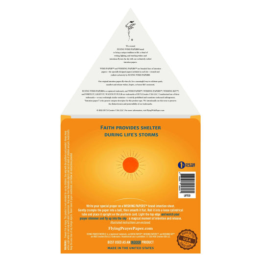 Flying Prayer Paper LIFTED | Prayer Gift | Wish Kit - Spiral Circle