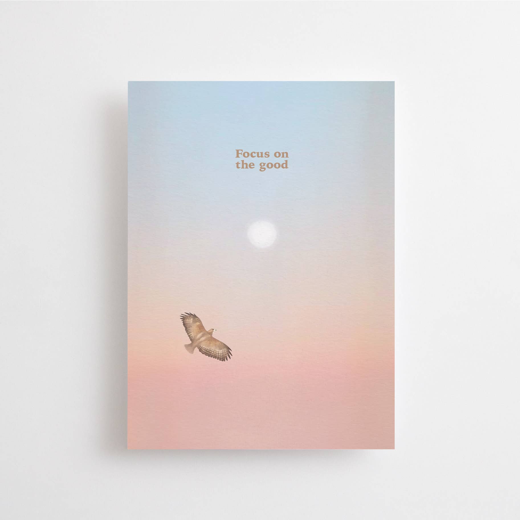 FOCUS ON THE GOOD - CARD - OMBRE SUNRISE - POSTCARD - Spiral Circle