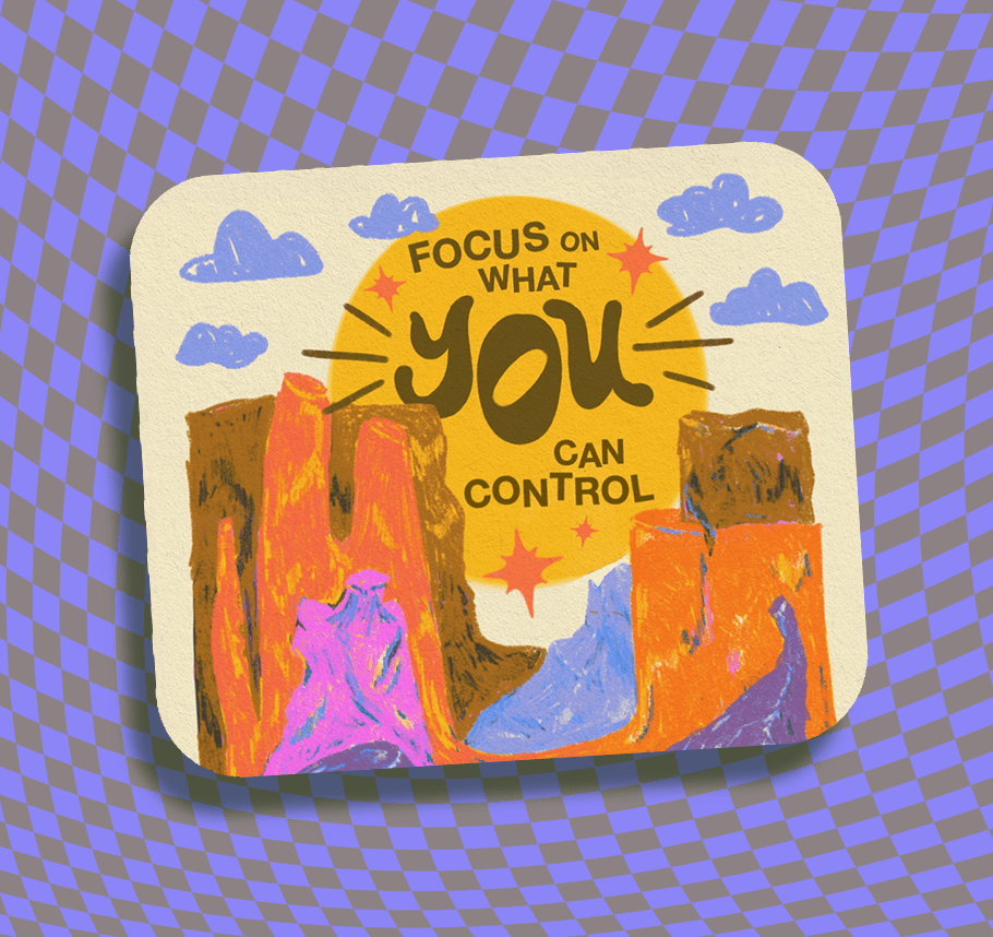 Focus On What YOU Can Control Vinyl Sticker - Spiral Circle