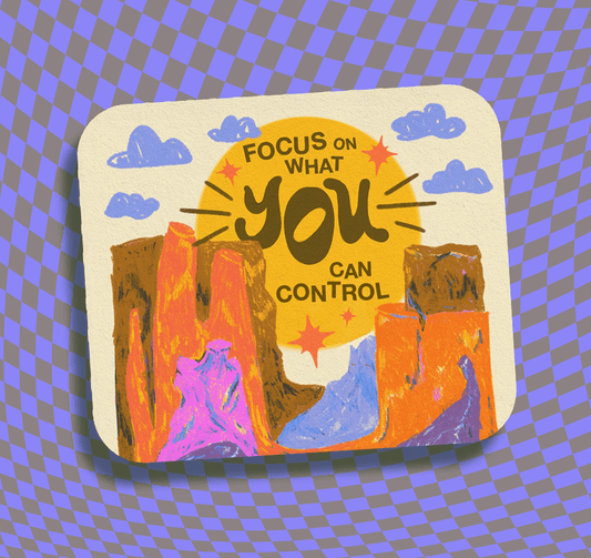 Focus On What YOU Can Control Vinyl Sticker - Spiral Circle