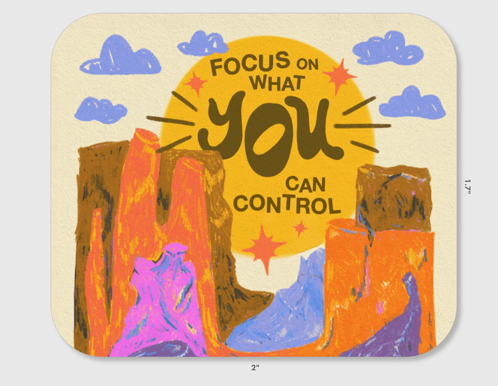 Focus On What YOU Can Control Vinyl Sticker - Spiral Circle