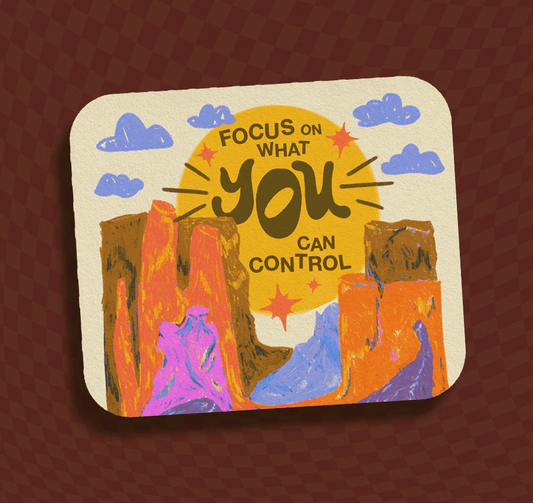 Focus On What YOU Can Control Vinyl Sticker - Spiral Circle