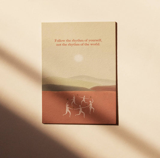 FOLLOW THE RHYTHM OF YOURSELF, NOT THE RHYTHM OF THE WORLD - Spiral Circle