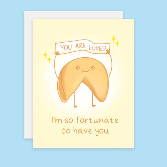 Fortune Cookie Love Card - Spiral Circle