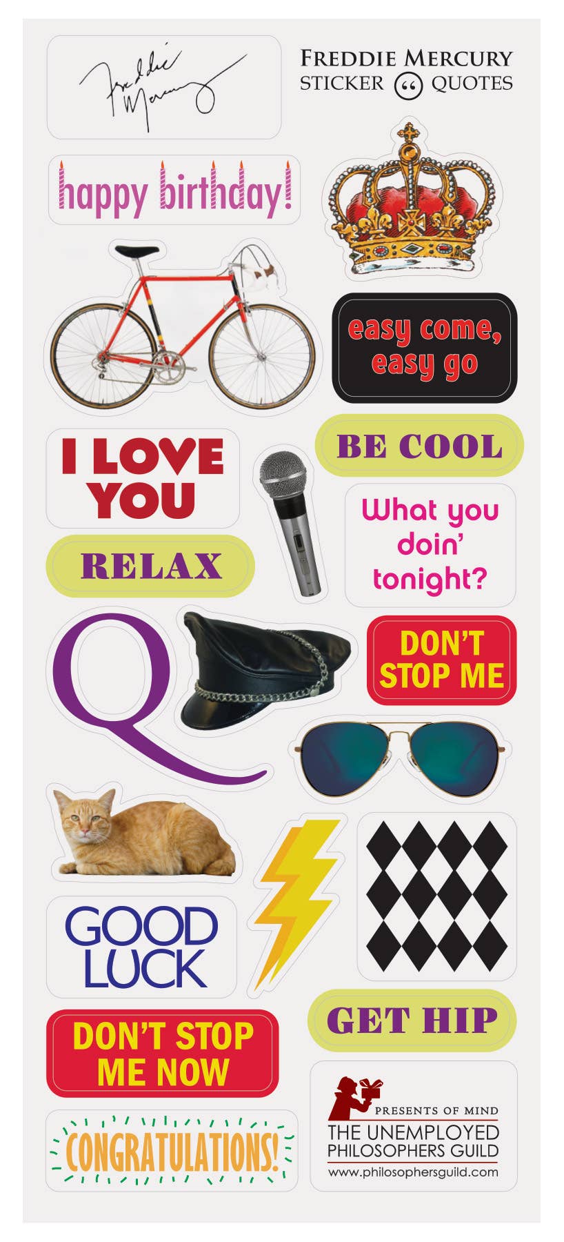 Freddie Mercury Card - Spiral Circle