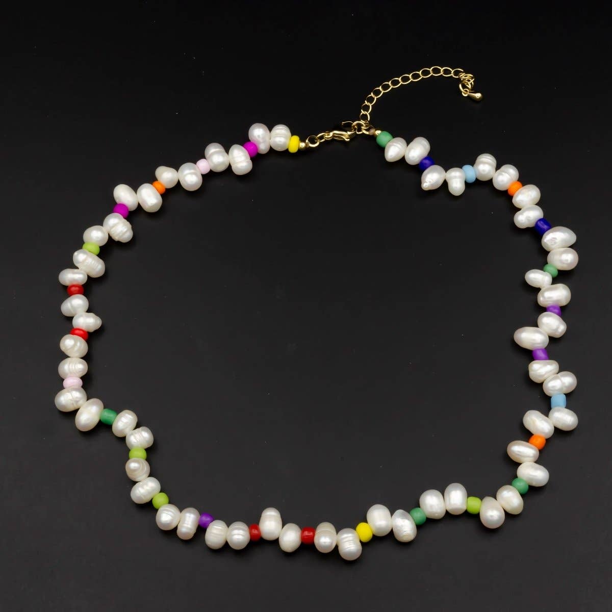 Freshwater Pearl Choker Necklace - Spiral Circle