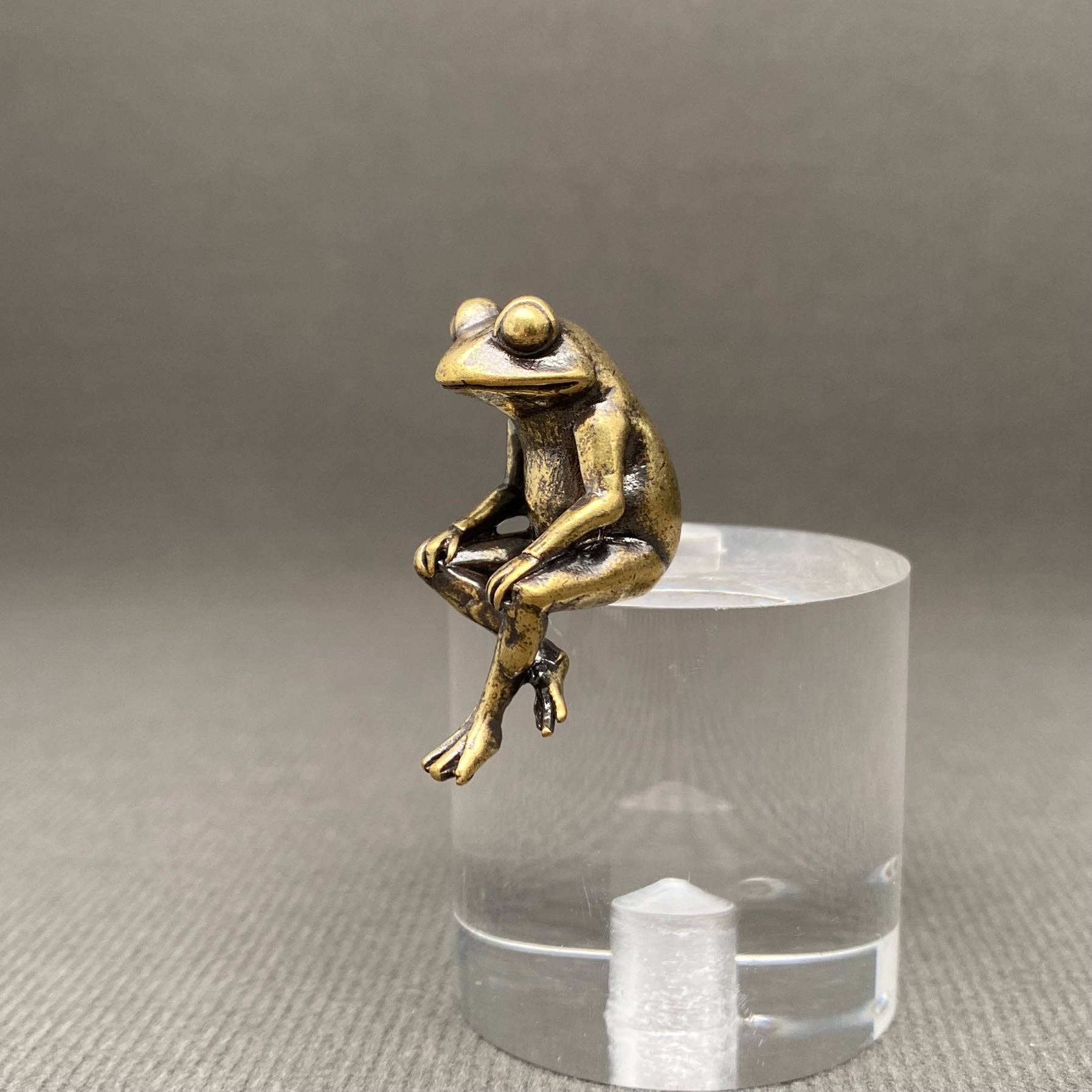 Frog | Brass Figurine - Spiral Circle