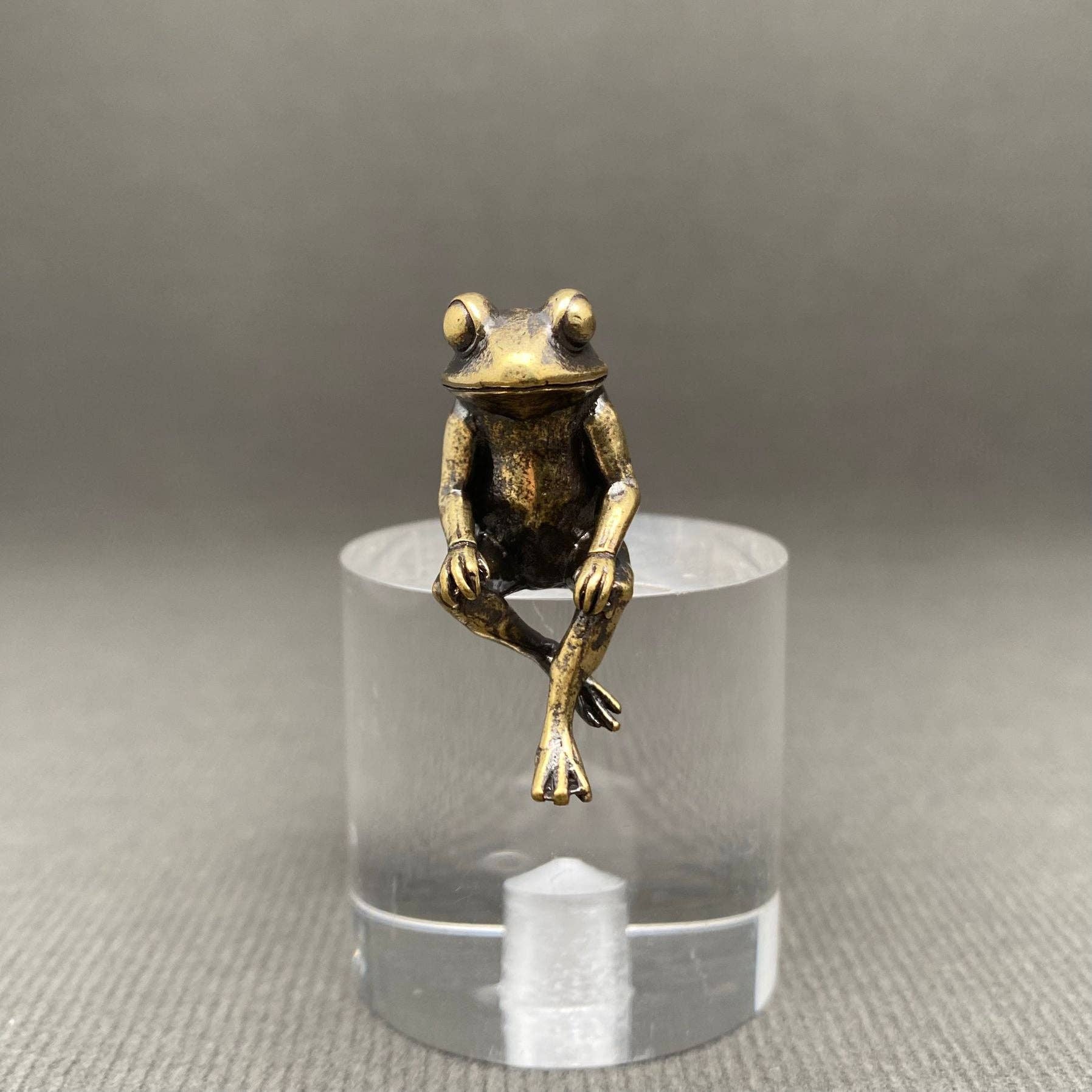Frog | Brass Figurine - Spiral Circle