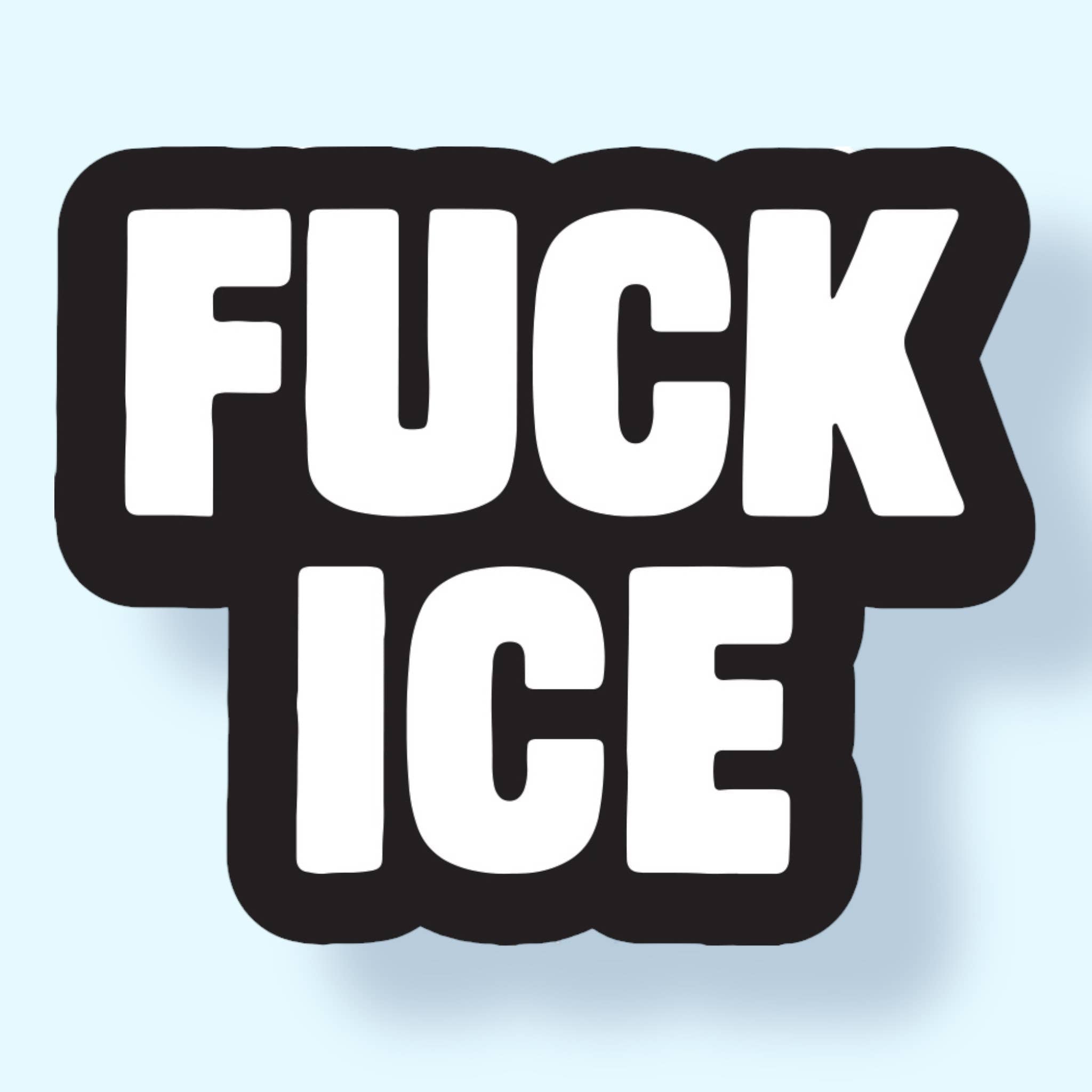 FUCK ICE | Sticker - Spiral Circle