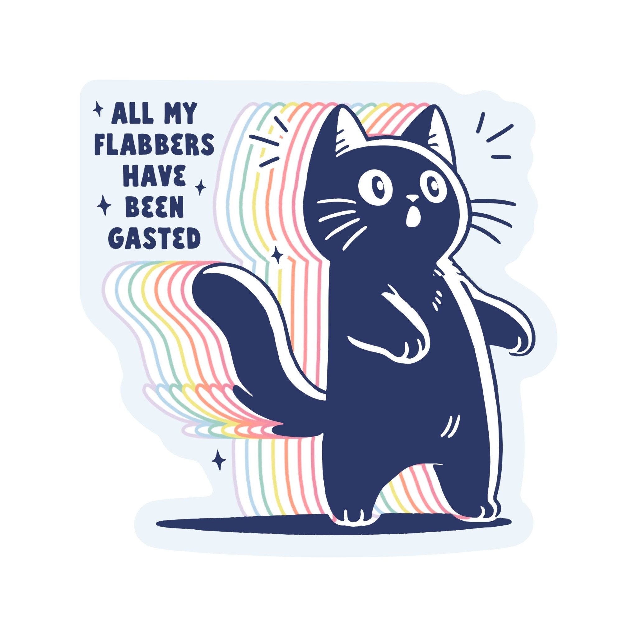 Funny Cute Kitty Cat Sarcastic High Quality Vinyl Sticker - Spiral Circle