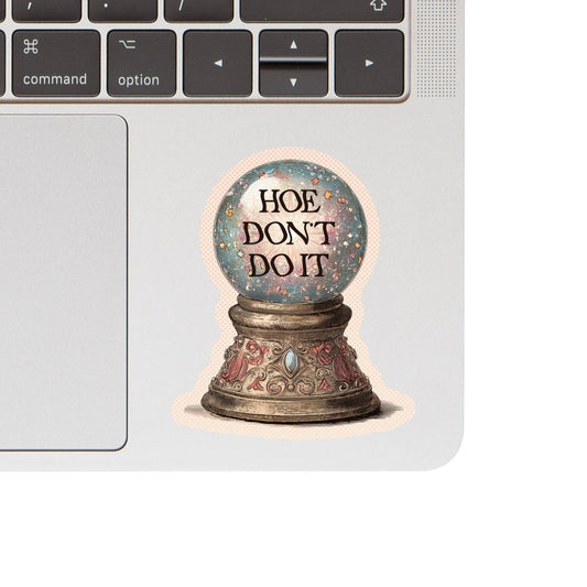 Funny Omen Crystal Ball High Quality Vinyl Sticker - Spiral Circle
