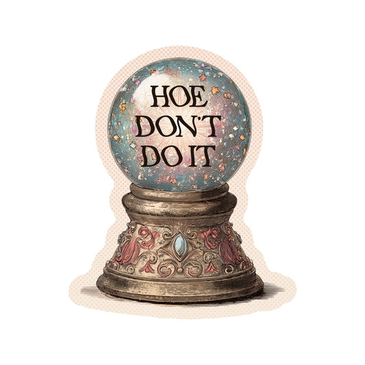 Funny Omen Crystal Ball High Quality Vinyl Sticker - Spiral Circle