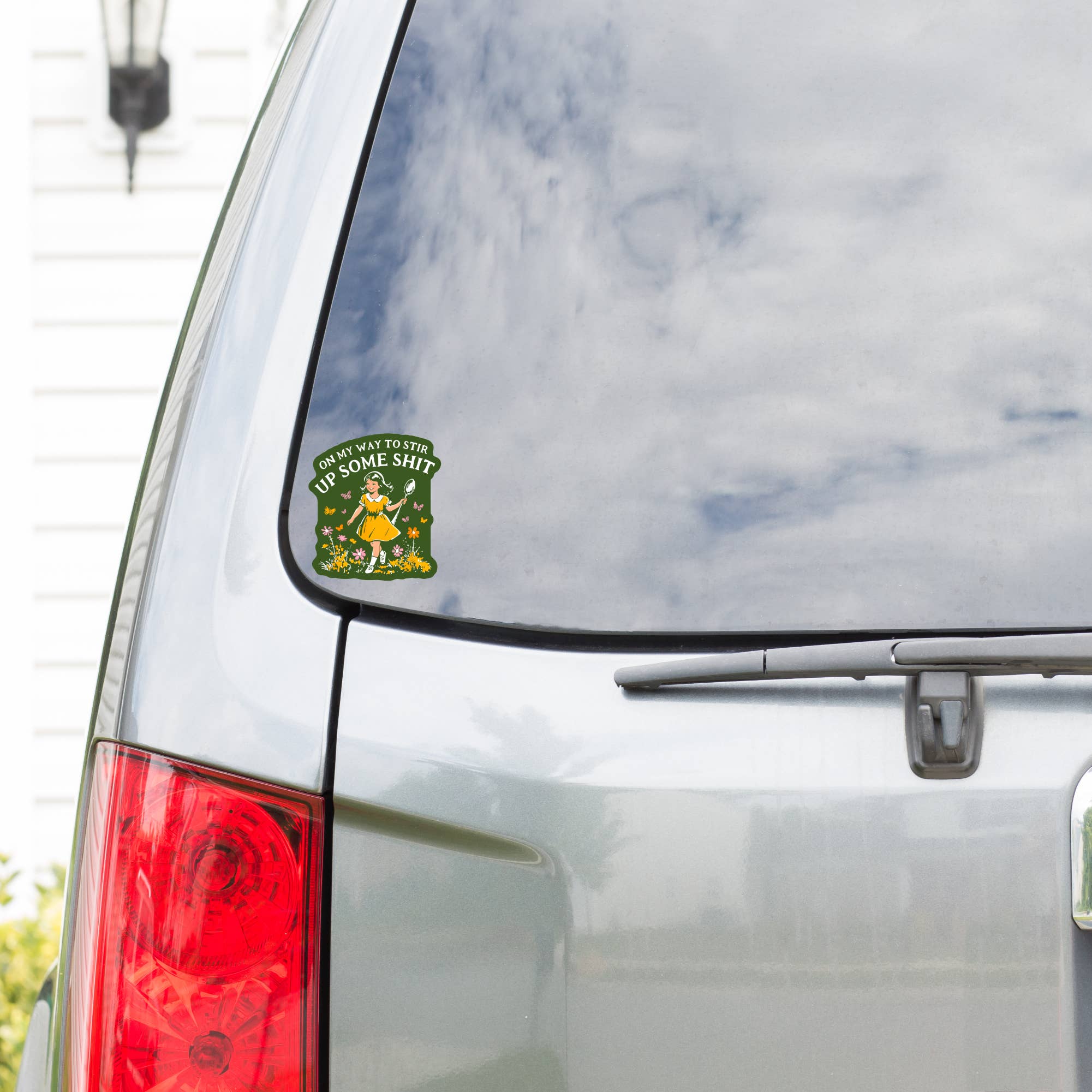 Funny Swear Flower Nature Shit High Quality Vinyl Sticker - Spiral Circle