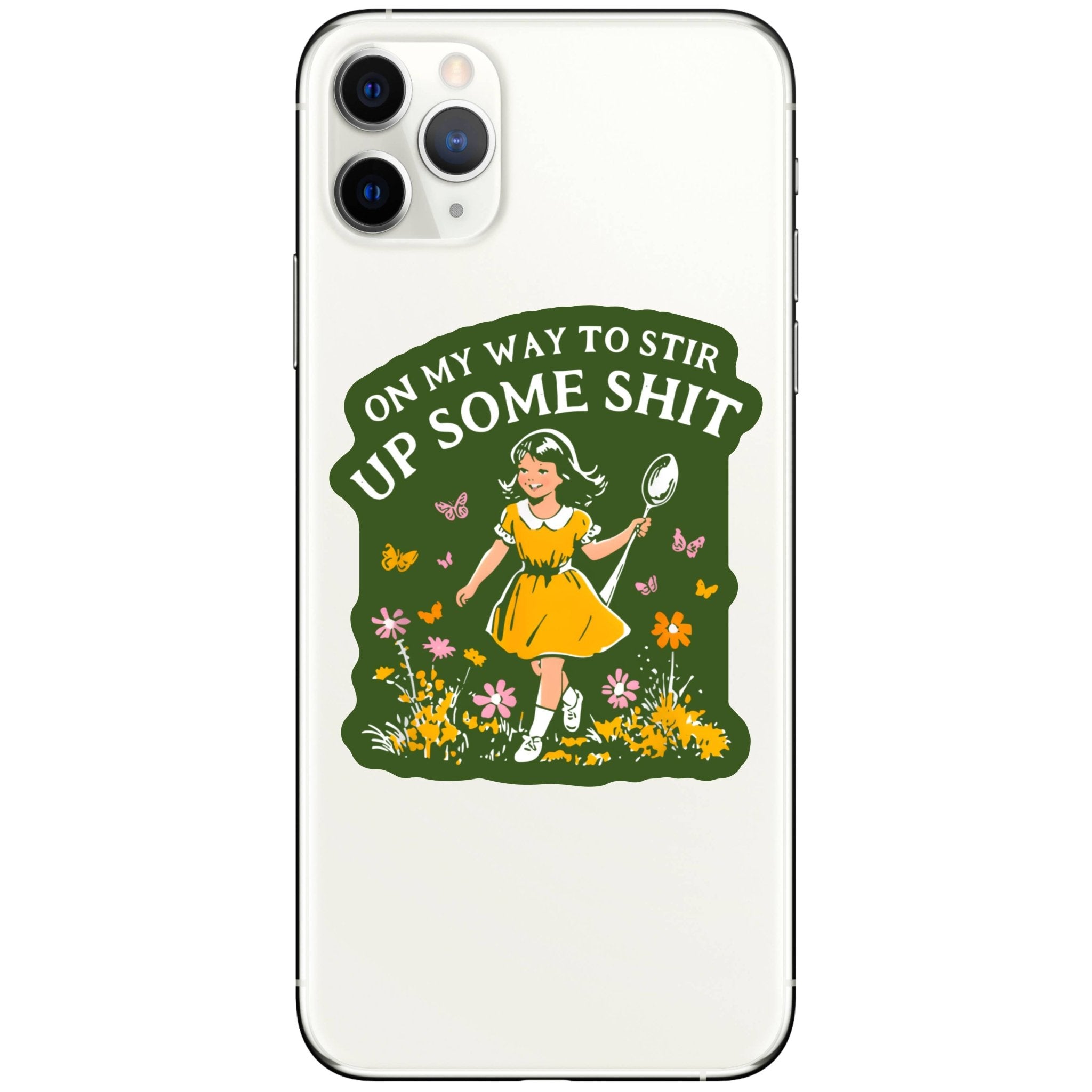 Funny Swear Flower Nature Shit High Quality Vinyl Sticker - Spiral Circle