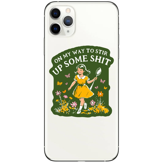 Funny Swear Flower Nature Shit High Quality Vinyl Sticker - Spiral Circle