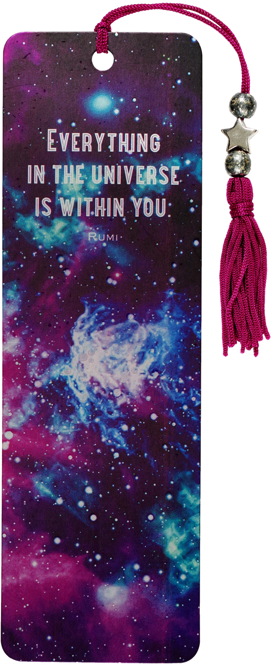 Galaxy Beaded Bookmark - Spiral Circle