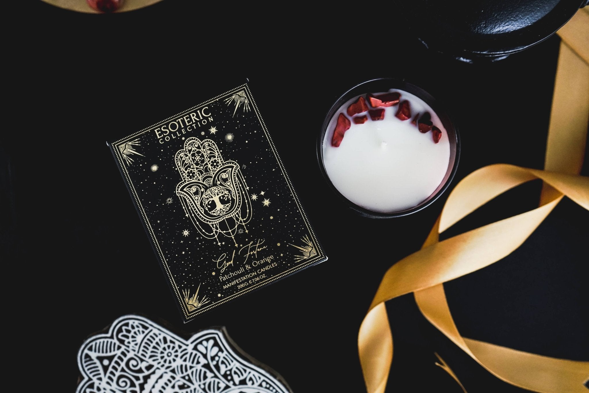 Gem Candle | Good Fortune - Spiral Circle