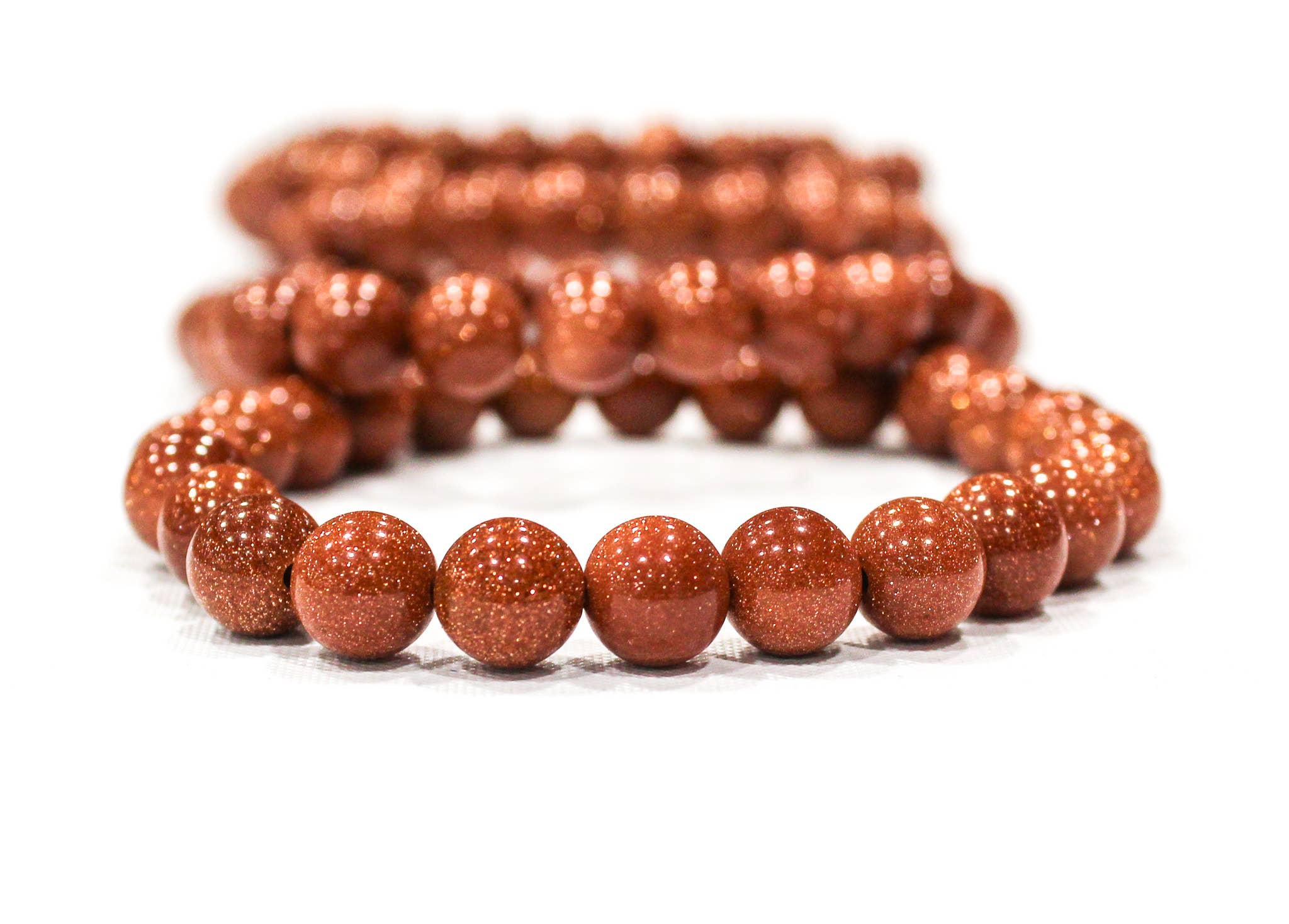 Gemstone Bracelets 8mm - Spiral Circle