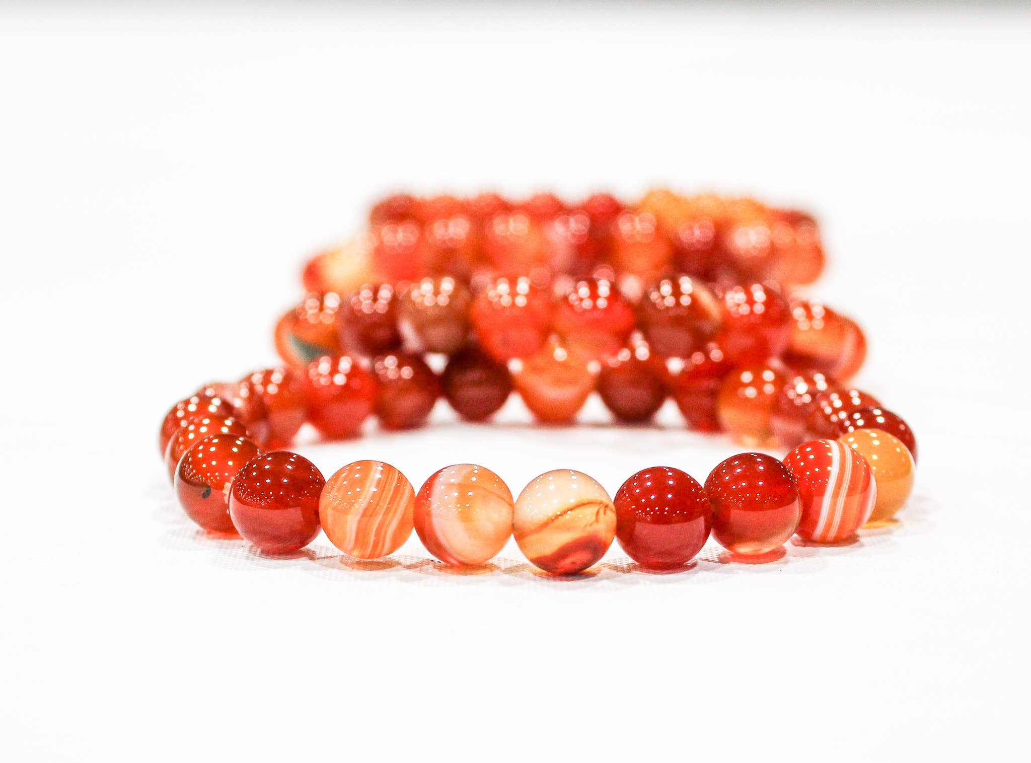 Gemstone Bracelets 8mm - Spiral Circle