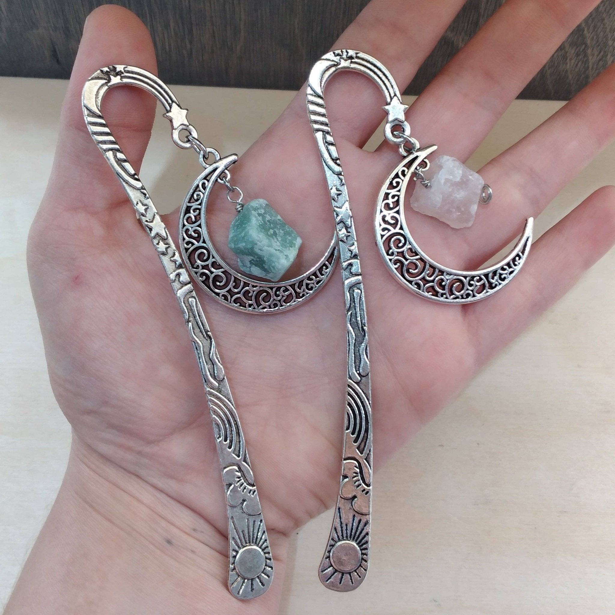 Gemstone Moon Bookmark - Spiral Circle
