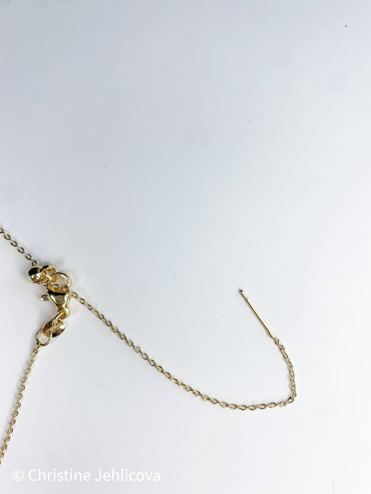 Gemstone Perfume Bottle Necklace - Oval - Spiral Circle