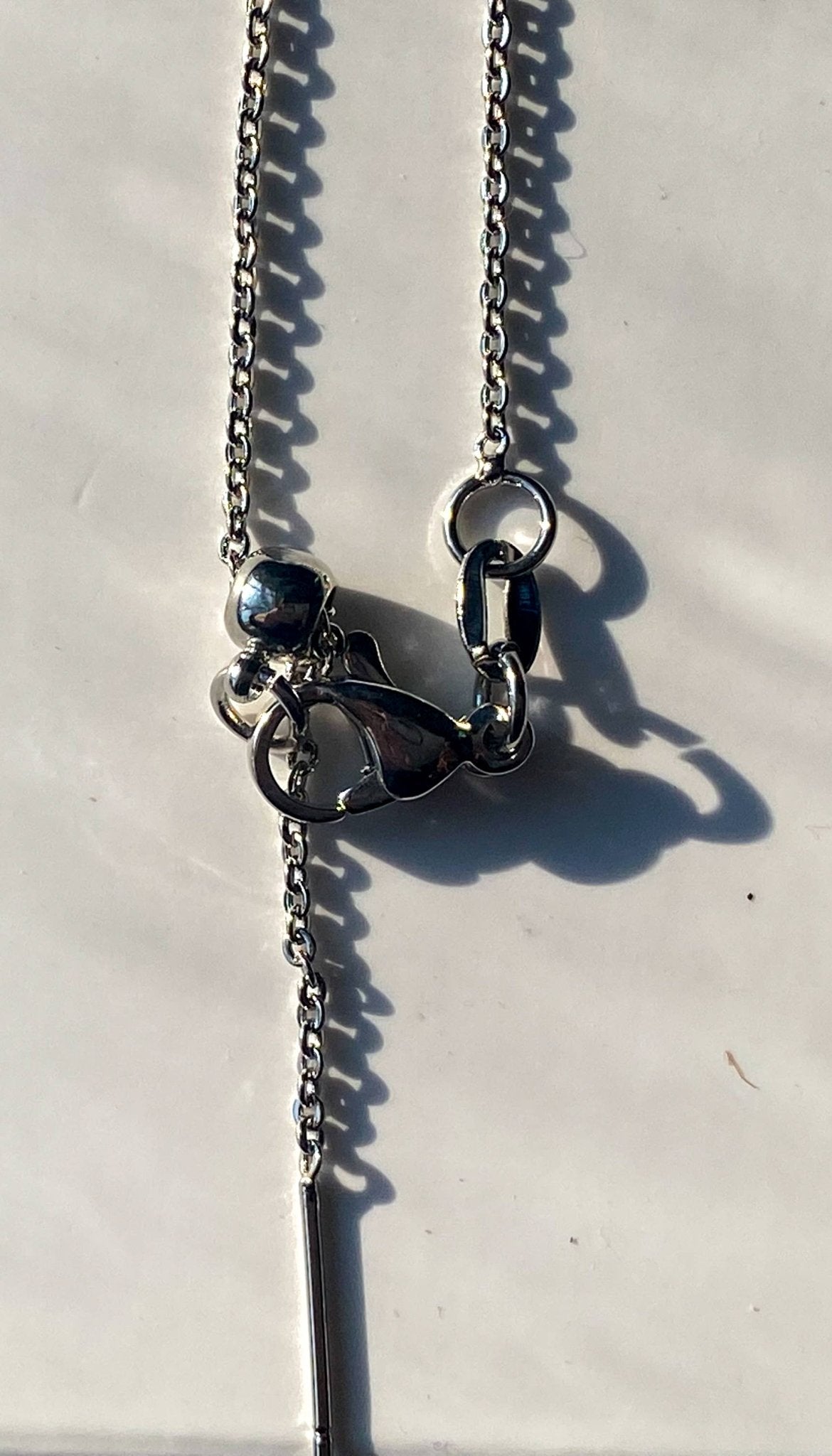 Gemstone Perfume Bottle Necklace - Oval - Spiral Circle