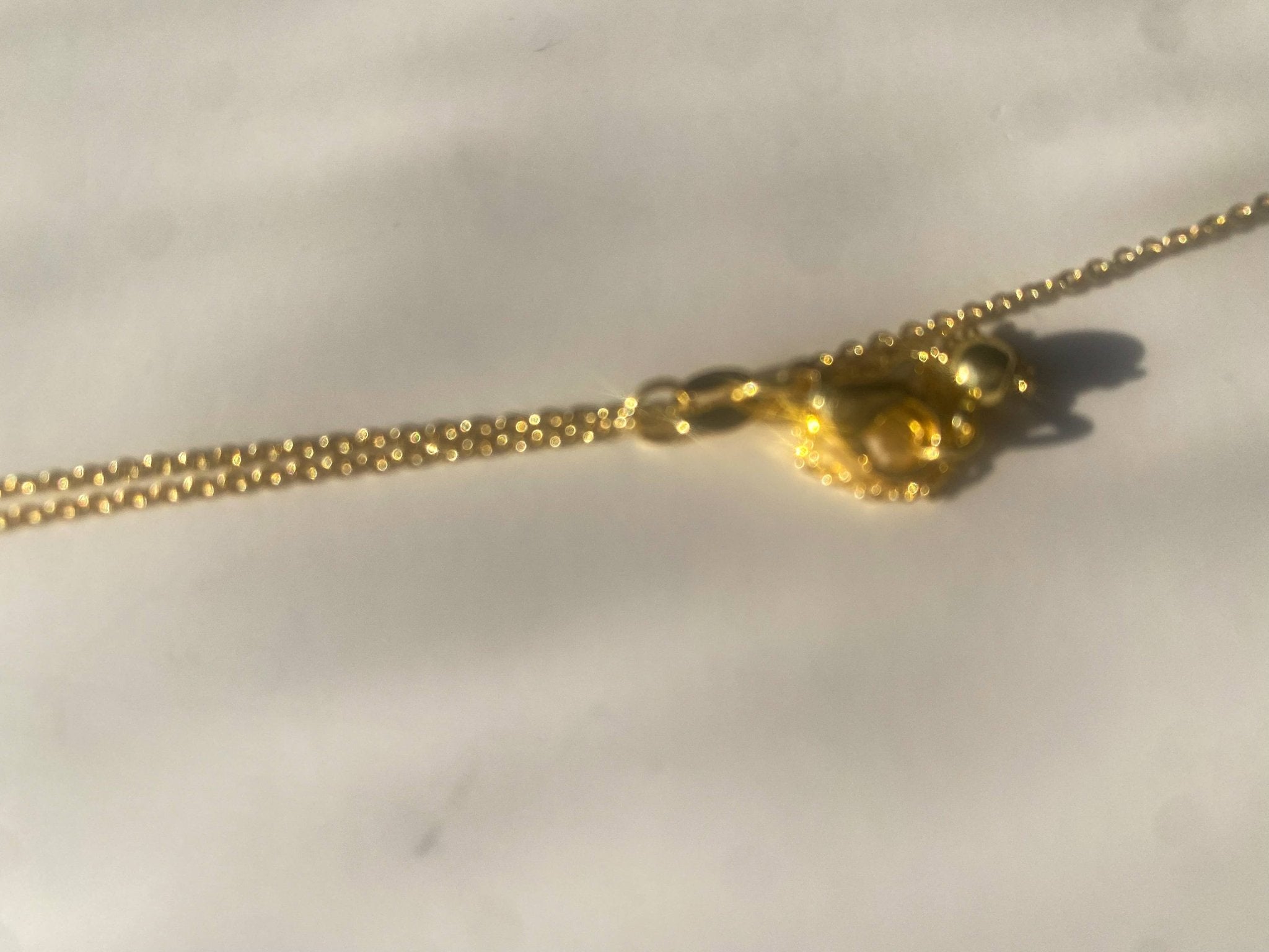 Gemstone Perfume Bottle Necklace - Oval - Spiral Circle