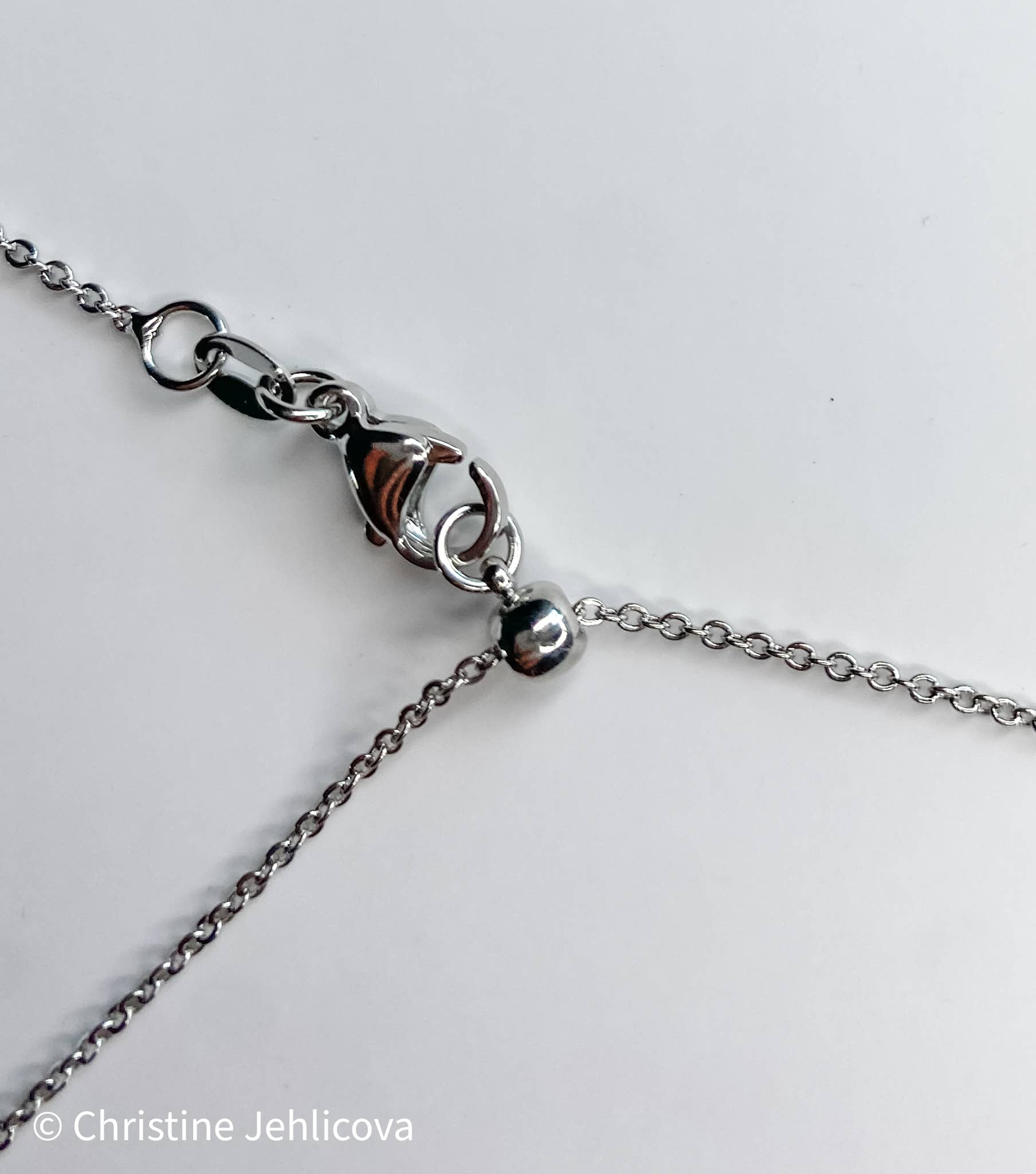 Gemstone Perfume Bottle Necklace - Oval - Spiral Circle