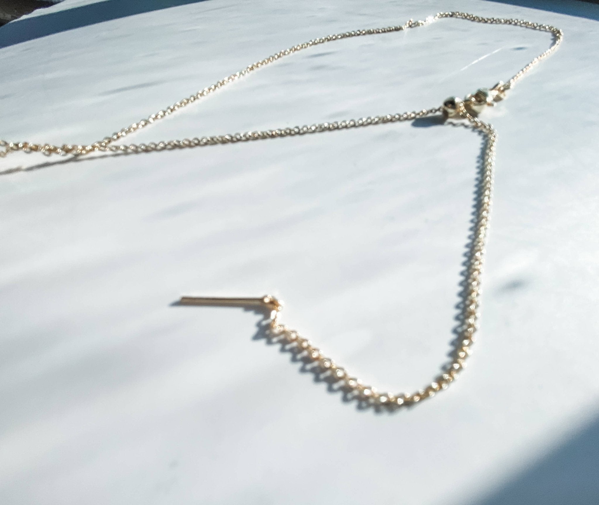 Gemstone Perfume Bottle Necklace - Oval - Spiral Circle