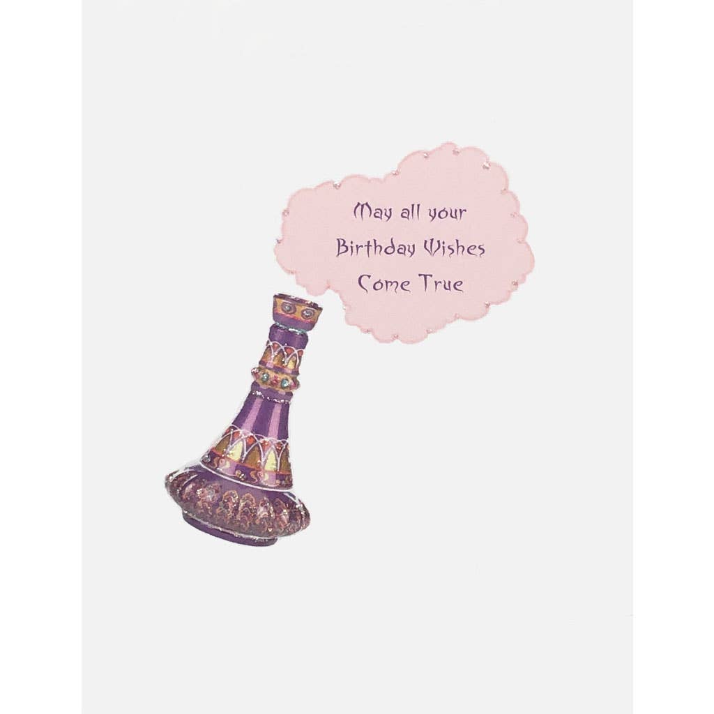 Genie Bottle Birthday Card - Spiral Circle