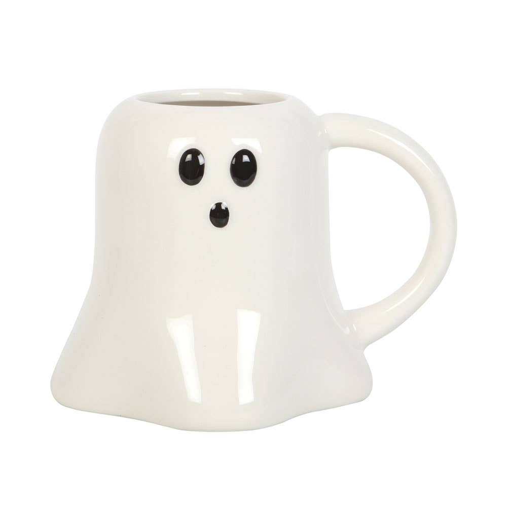Ghost Shaped Spooky Halloween Mug - Spiral Circle