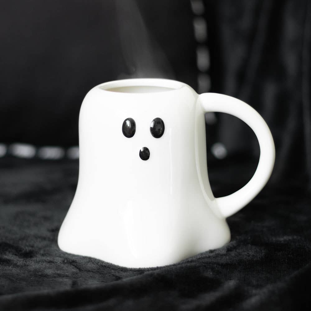 Ghost Shaped Spooky Halloween Mug - Spiral Circle