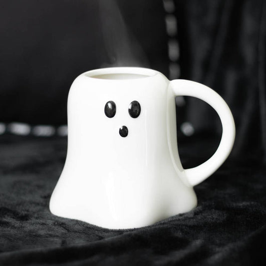 Ghost Shaped Spooky Halloween Mug - Spiral Circle