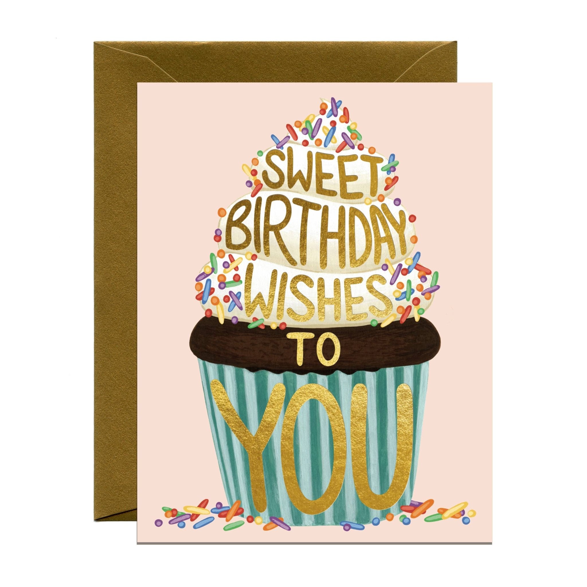 Giant Cupcake Birthday Card - Spiral Circle