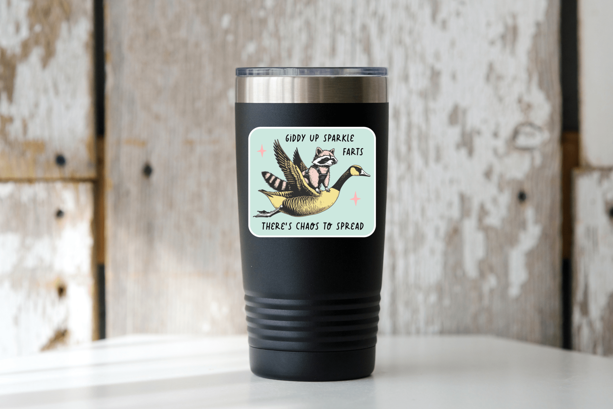 Giddy Up Sparkle Farts Sticker - Spiral Circle