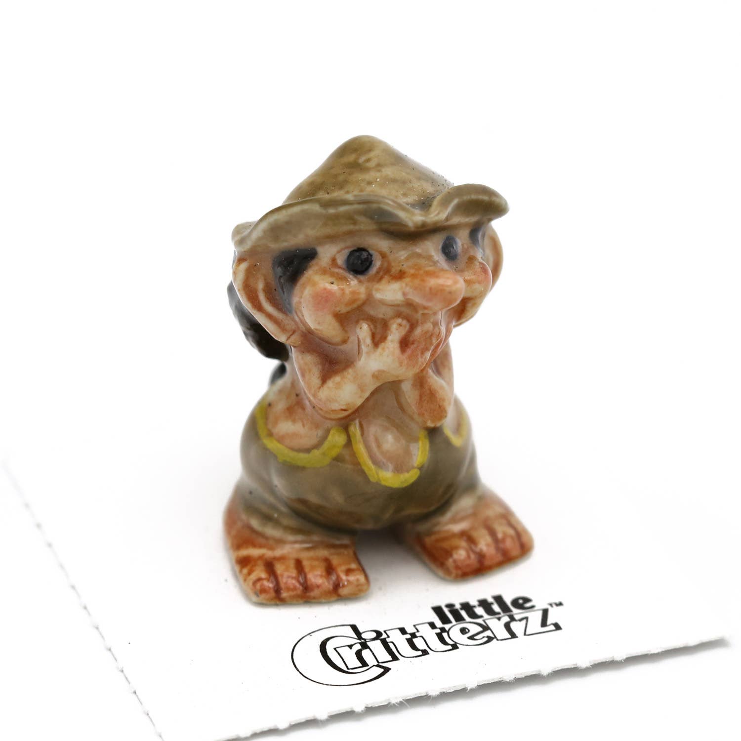 Giggles Troll With Hat Porcelain Miniature - Spiral Circle