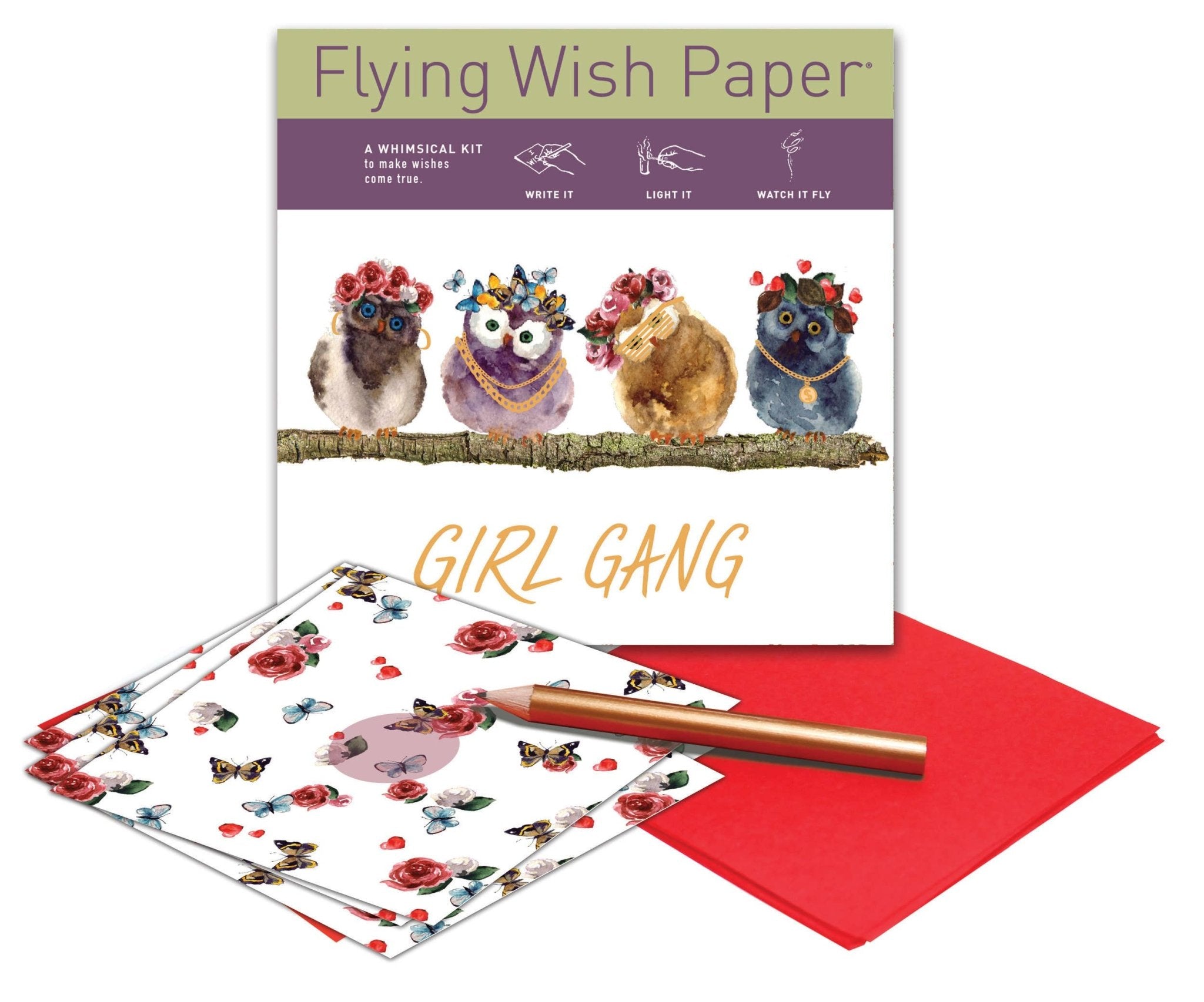 GIRL GANG / Mini Kit / 15 Wishing Papers + Accessories - Spiral Circle
