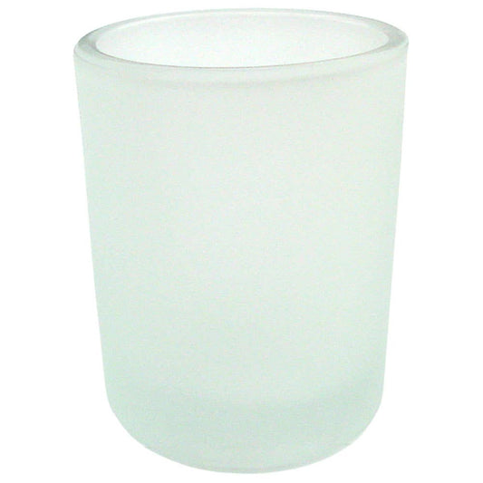 Glass Votive Holder Frosted Glass (Each) - Spiral Circle