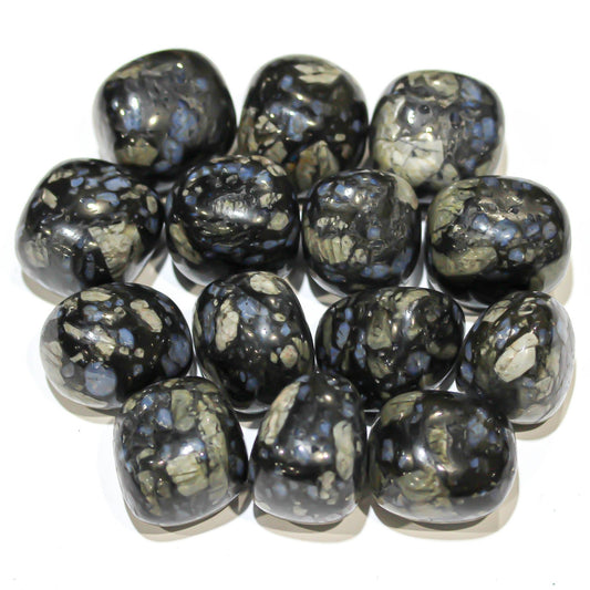 Glaucophane Tumble | Large - Spiral Circle