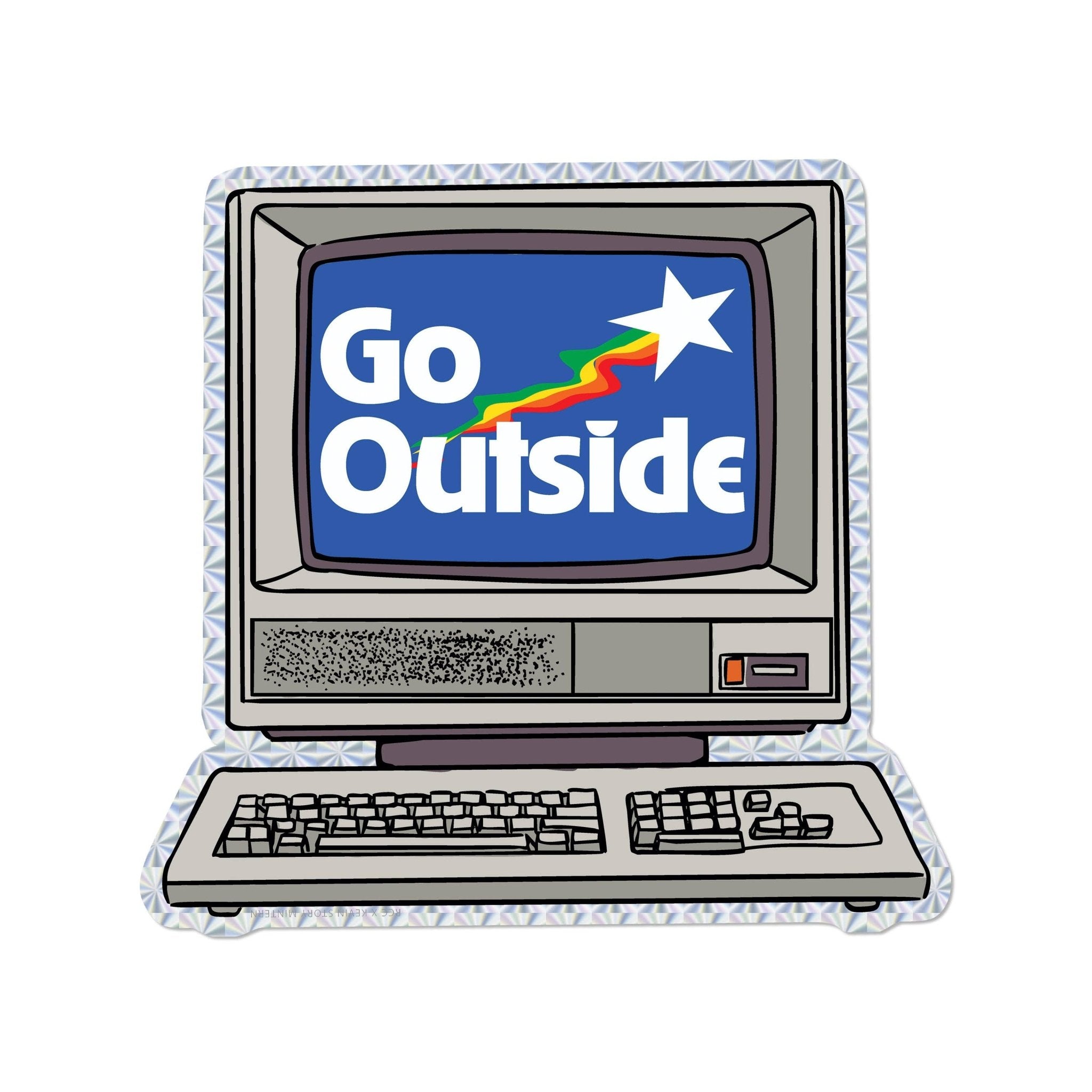 Go Outside sticker - Spiral Circle