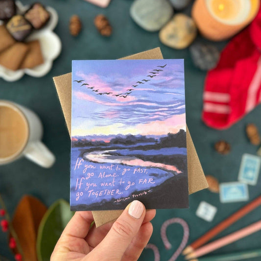 Go Together | Thank you, Encouragement Card - Spiral Circle
