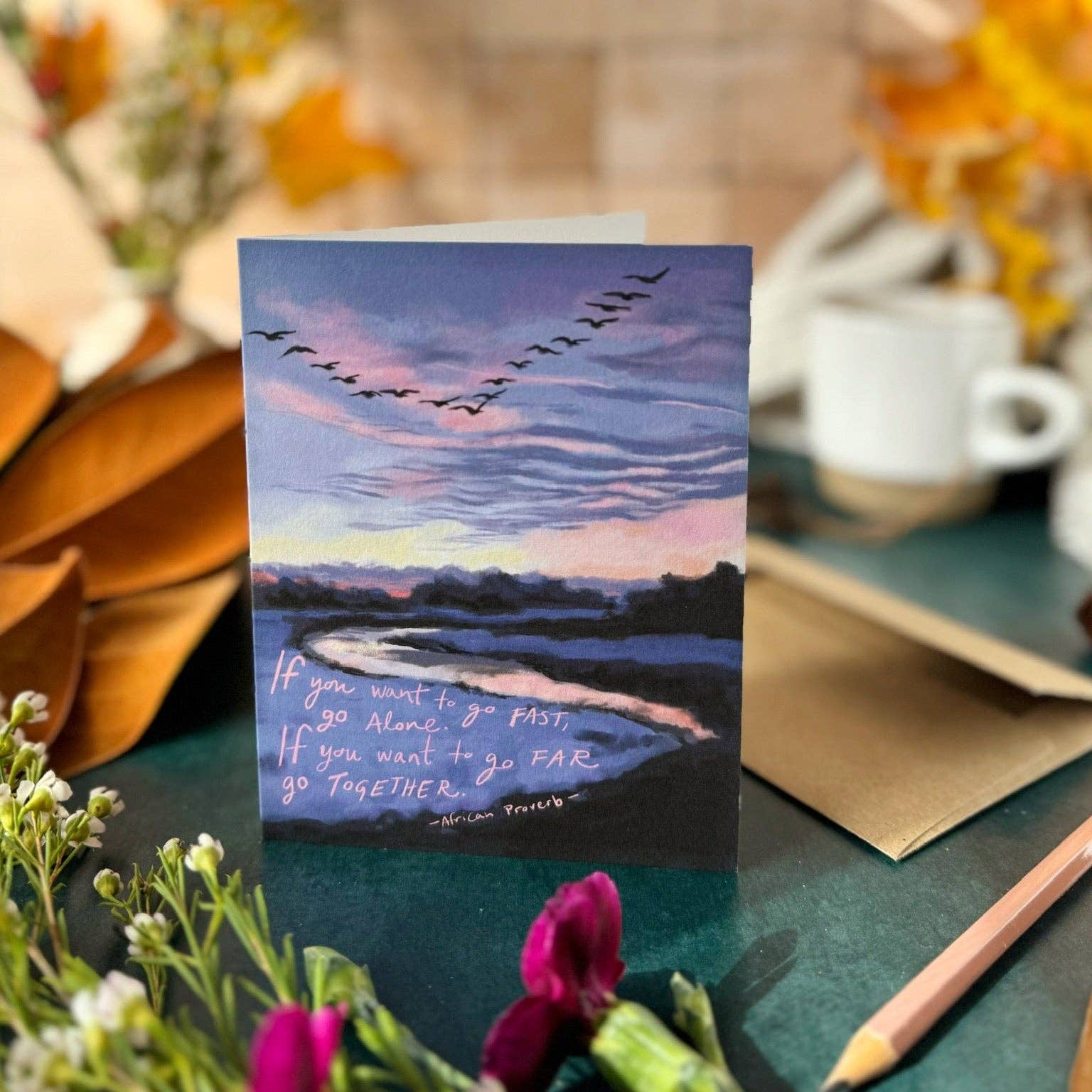 Go Together | Thank you, Encouragement Card - Spiral Circle