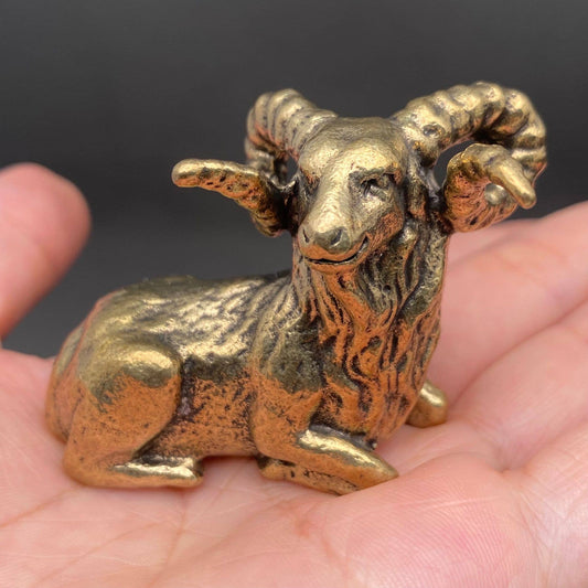 Goat | Brass Figurine - Spiral Circle