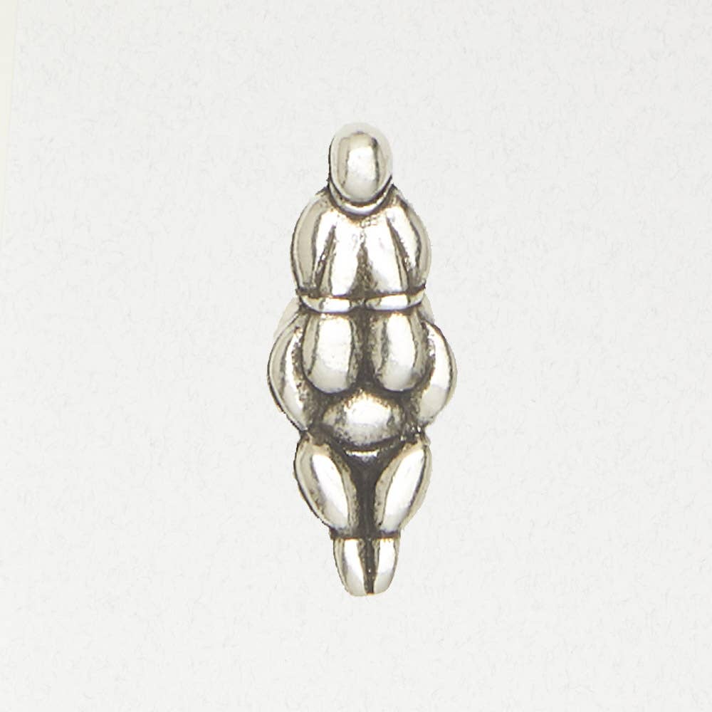 Goddess Pewter Pendant Necklace - Fertility Goddess - Spiral Circle