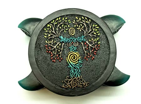 Goddess Tree of Life Box - Spiral Circle