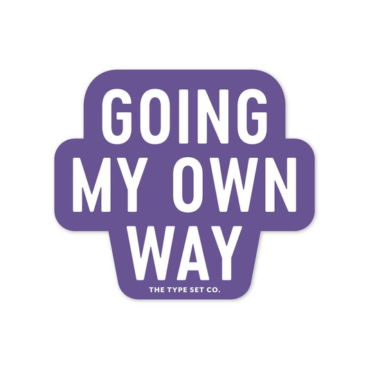 "Going my own way" Sticker - Spiral Circle