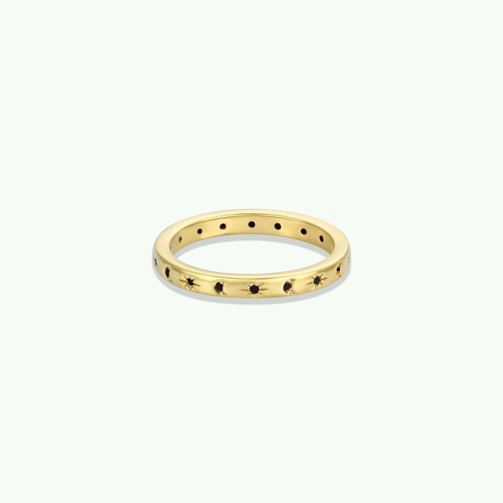 Gold Rings - Black Celestial - Spiral Circle