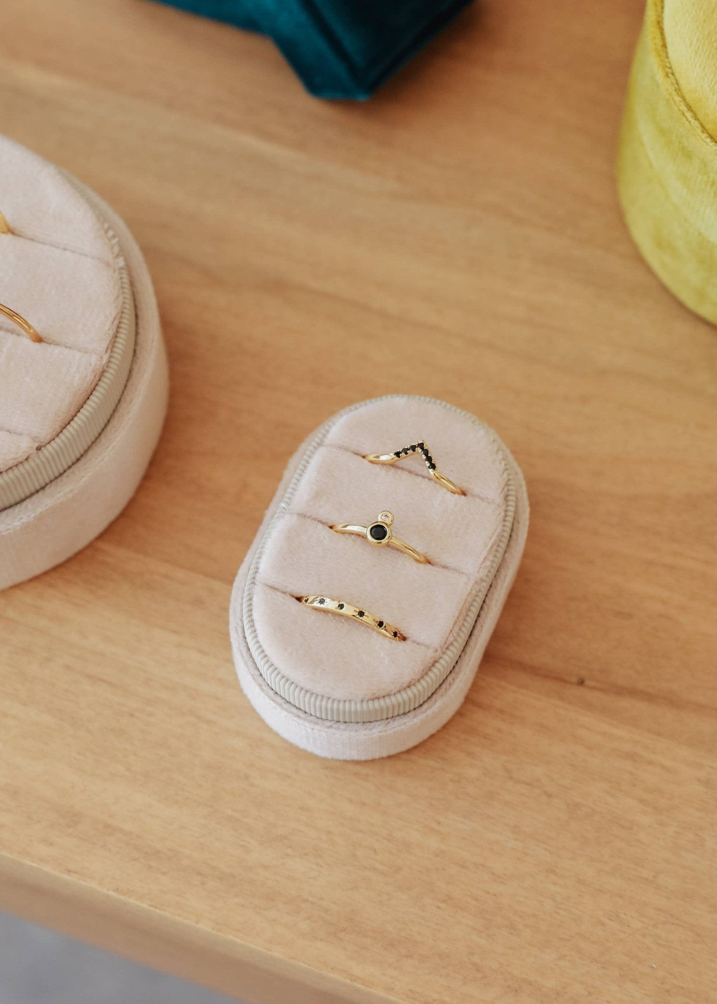 Gold Rings - Black Celestial - Spiral Circle