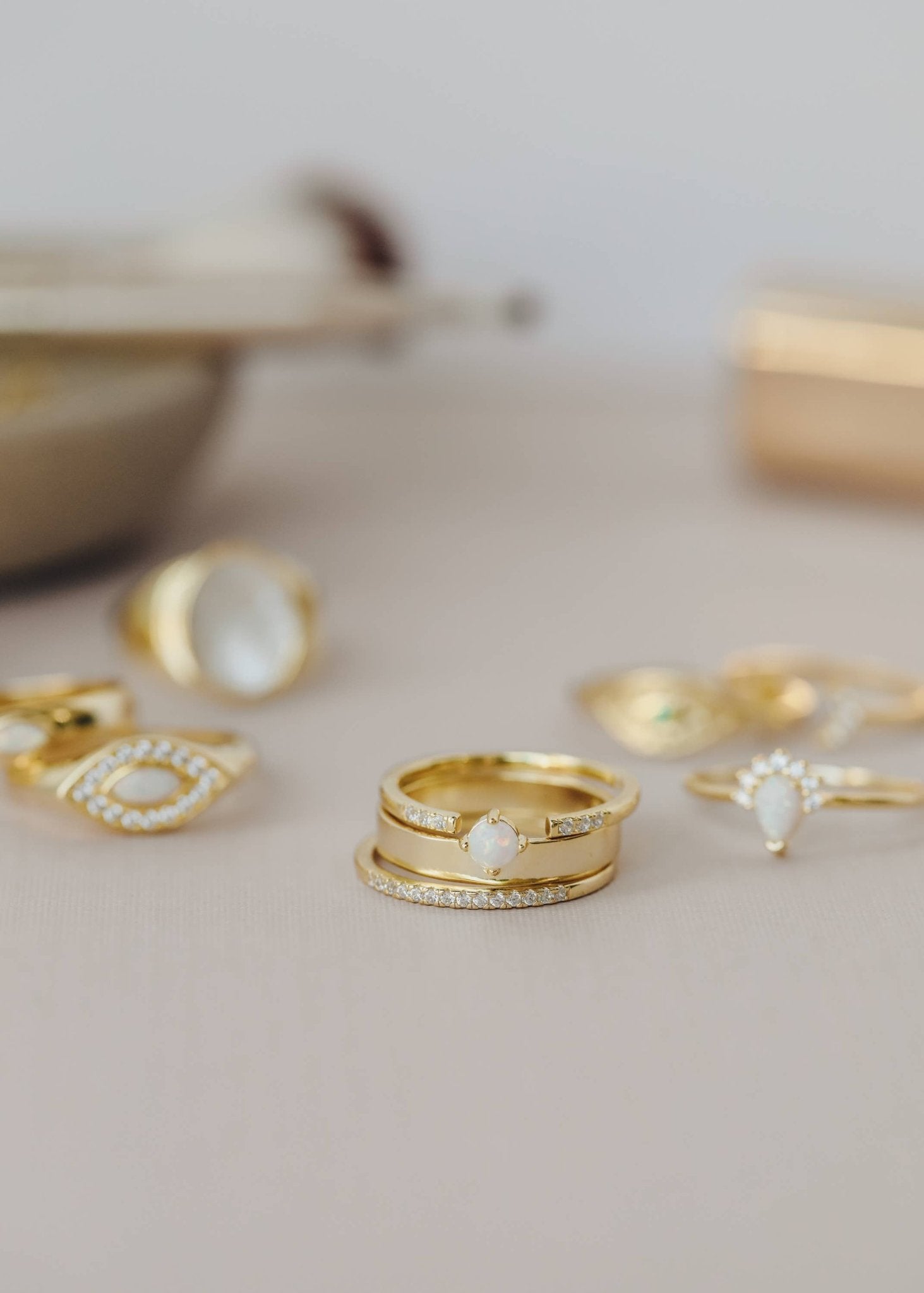 Gold Rings - Celestial - Spiral Circle